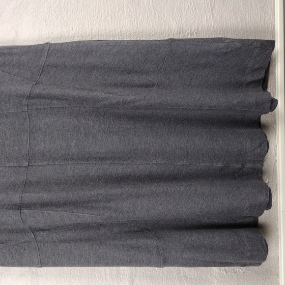 Soft Surroundings Gray Round Neck 1/4 Zip Short Sleeve Above Knee Shift Dress - Picture 3 of 13